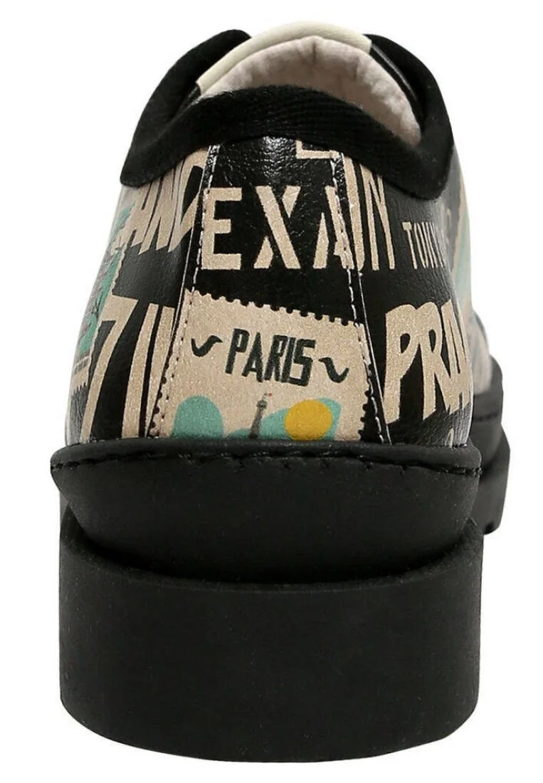 Women Vegan Leather Black Sneakers - Let's Go Design
