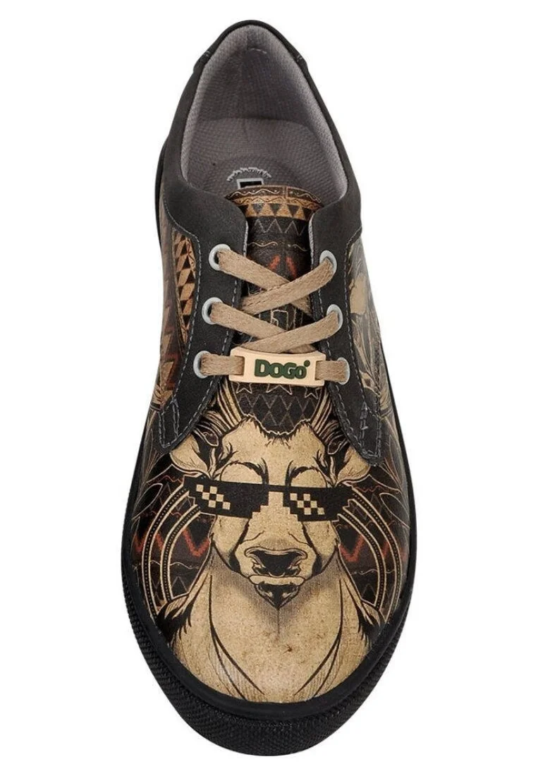 Women Vegan Leather Black Sneakers - Pattern Thuglife Design