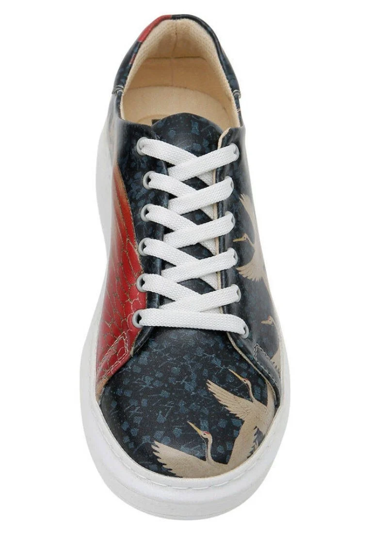 Women Vegan Leather Black Sneakers - We Rise, We Heal Design