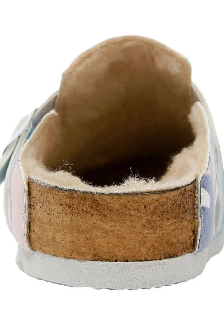 Women Vegan Leather Blue Slippers - A Fairytale Bliss Design
