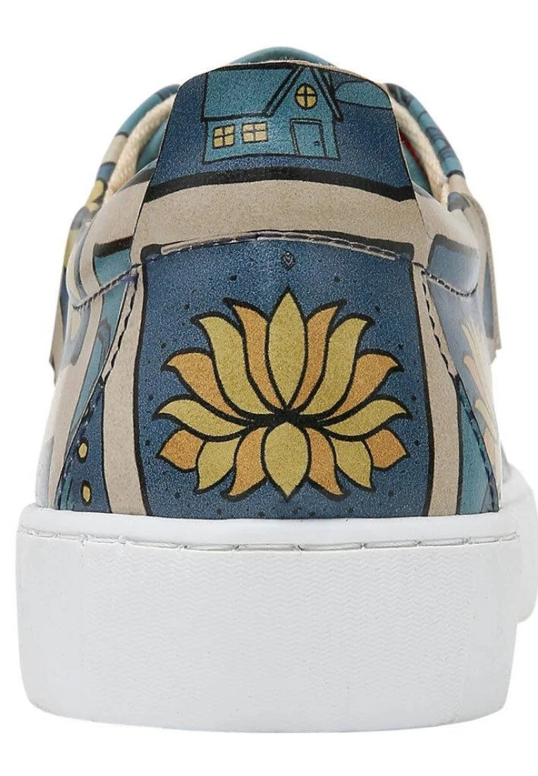 Women Vegan Leather Blue Sneakers - It is a New Day Design