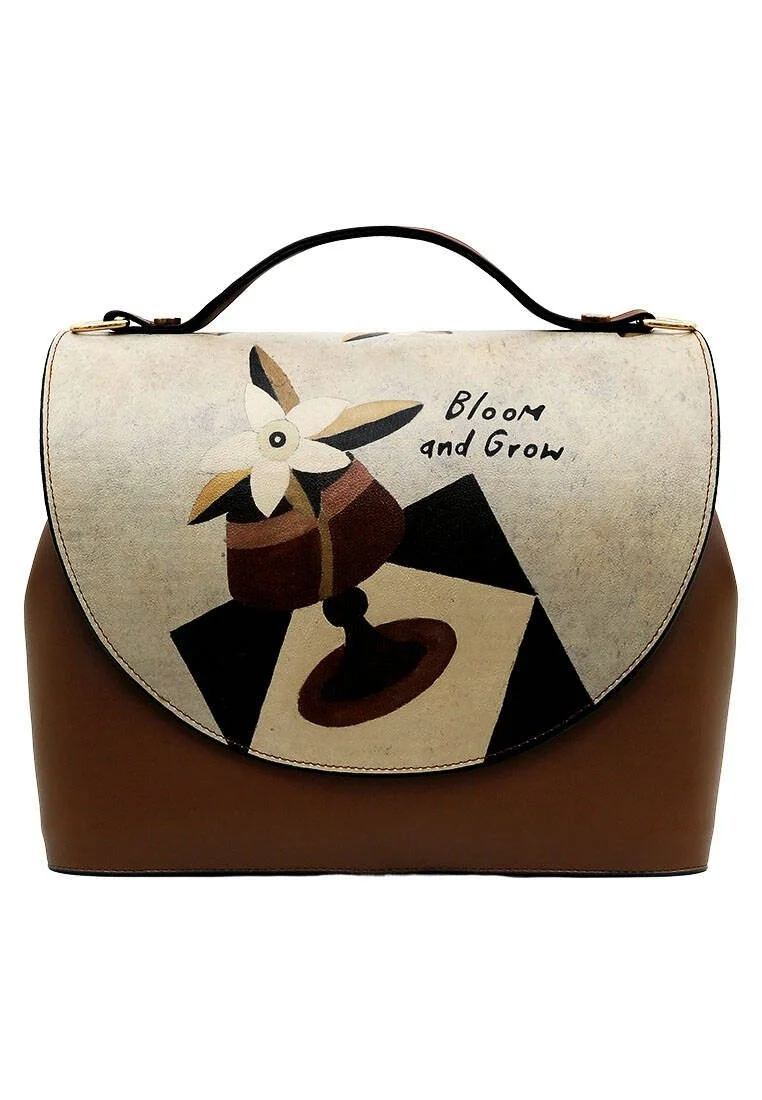 Women Vegan Leather Brown Purse - Bloom and Grow Design