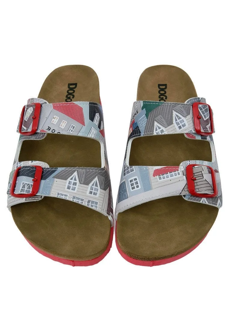Women Vegan Leather Brown Slippers - Old Town Design
