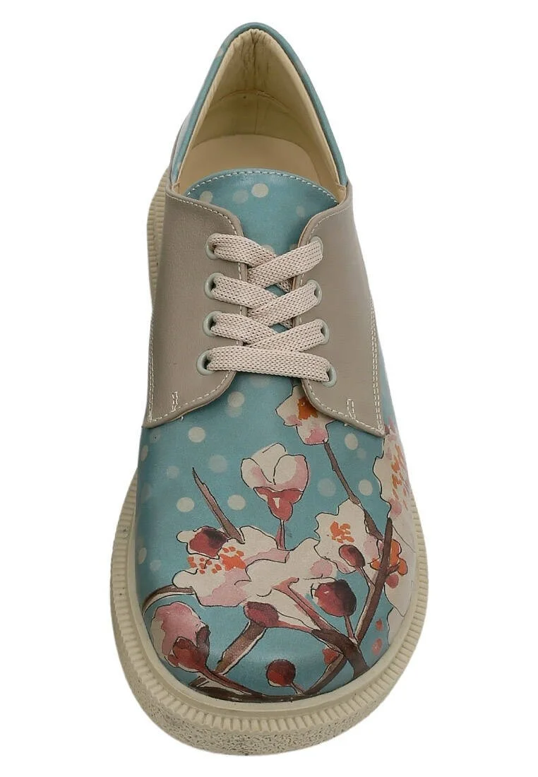 Women Vegan Leather Multicolor Casual Shoes - Blue Ground Design