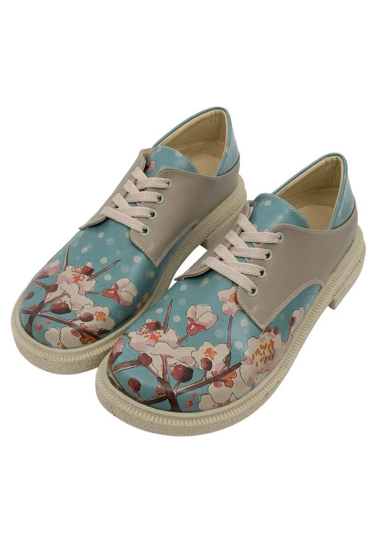 Women Vegan Leather Multicolor Casual Shoes - Blue Ground Design