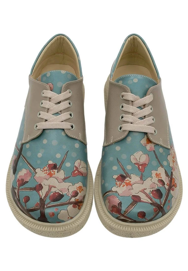 Women Vegan Leather Multicolor Casual Shoes - Blue Ground Design