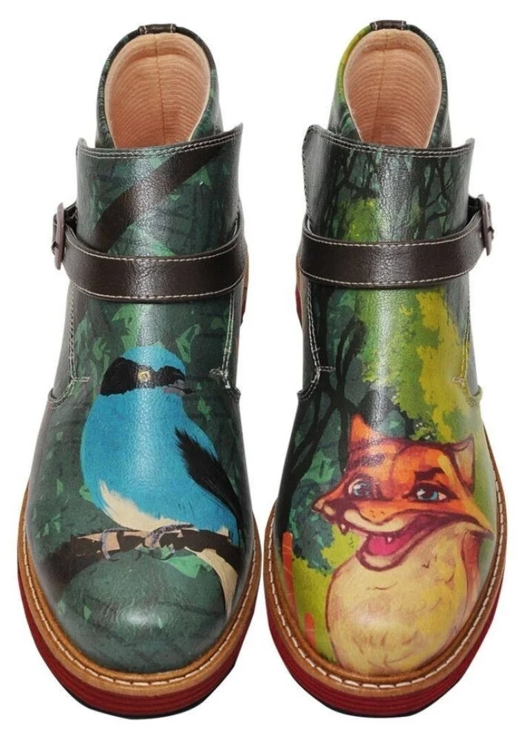 Women Vegan Leather Multicolor Chelsea Boot - Fox Design