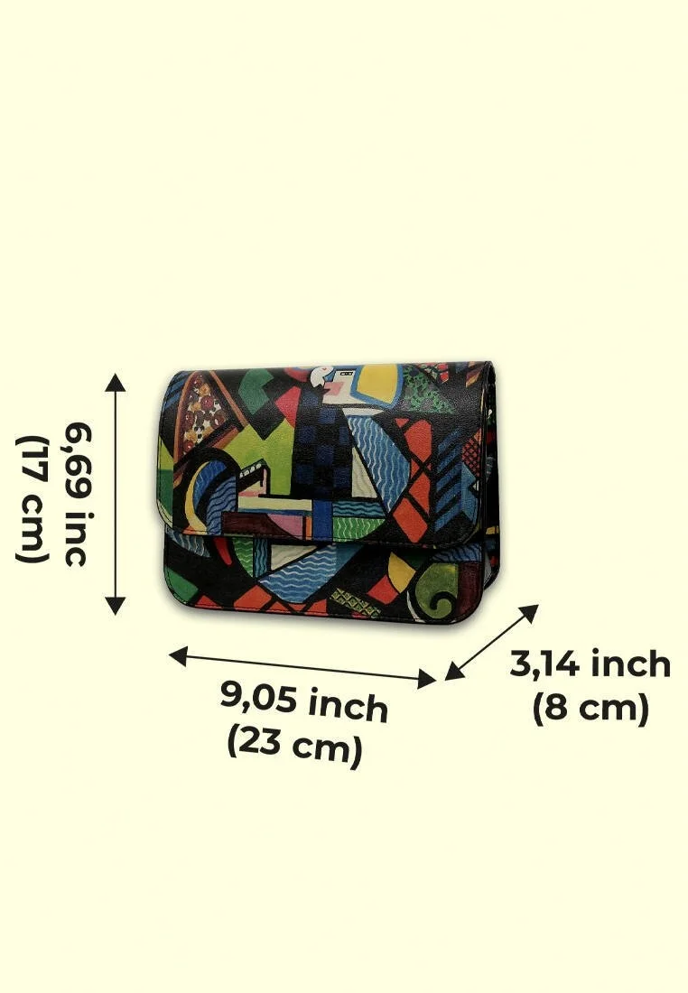 Women Vegan Leather Multicolor Clutch Bag - Want Some Color? Design