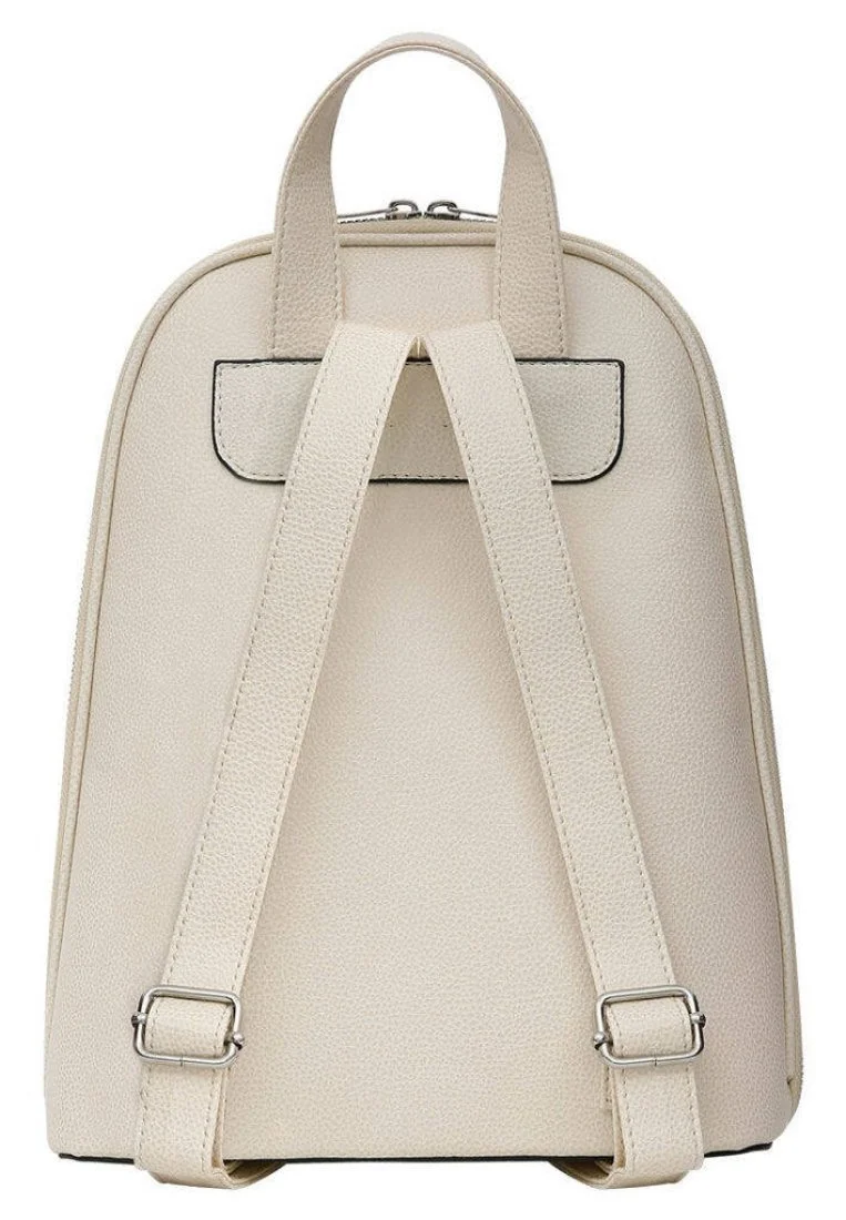 Women Vegan Leather Cream Backpack - Tiny but Mighty Design