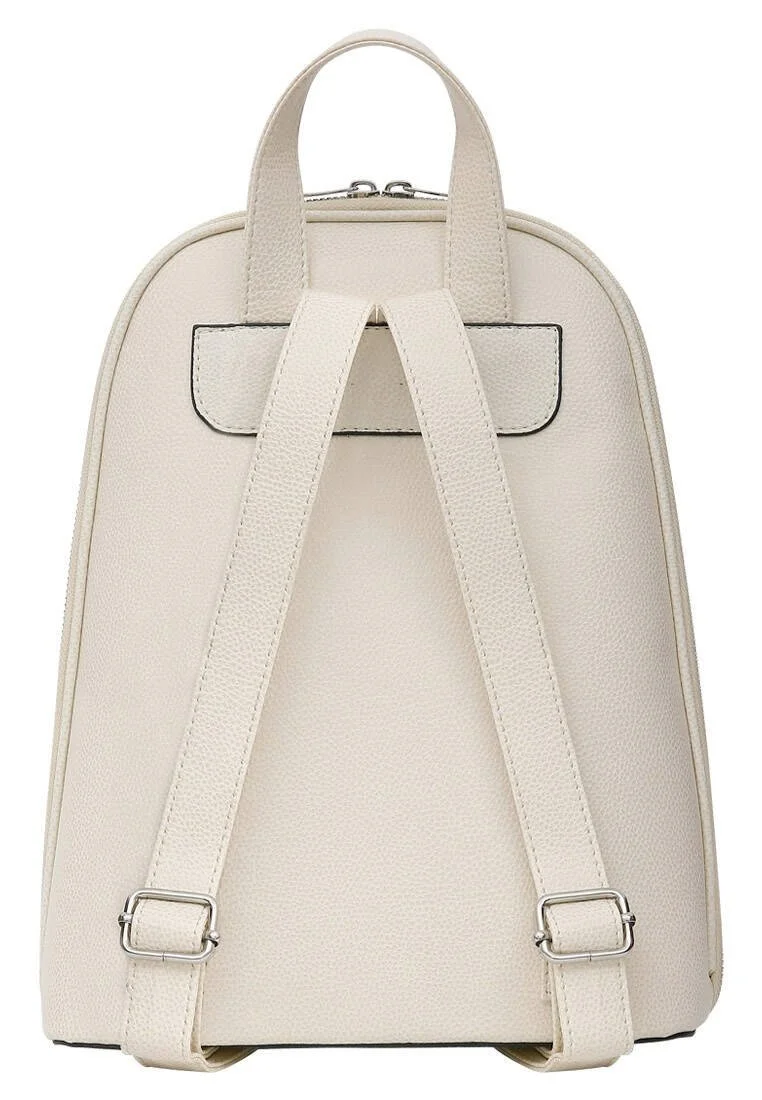 Women Vegan Leather Cream Backpack - Let it Snow Design