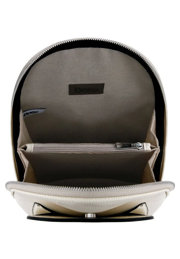 Women Vegan Leather Cream Backpack - The Cats of Istanbul Design