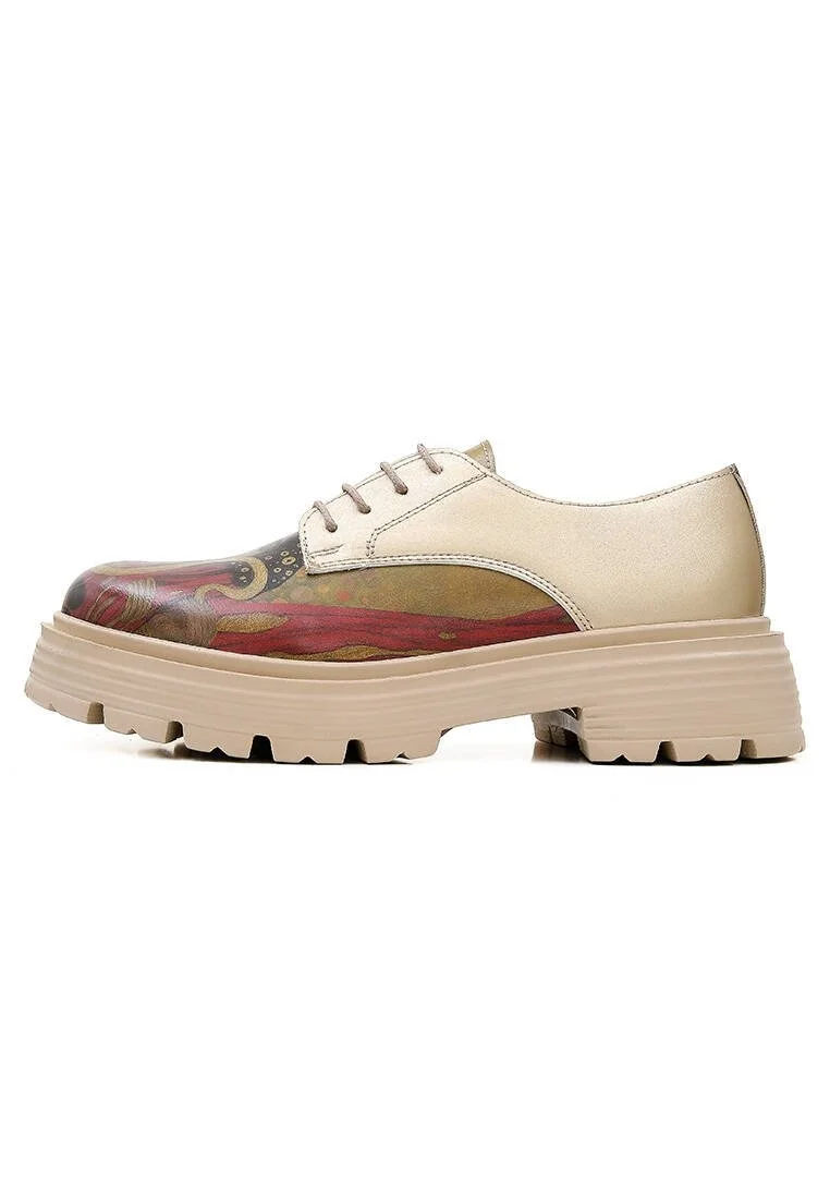 Women Vegan Leather Cream Sneakers - Shine Design
