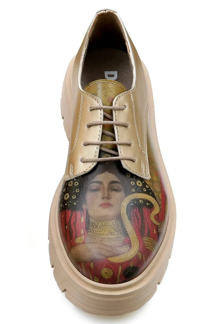 Women Vegan Leather Cream Sneakers - Shine Design