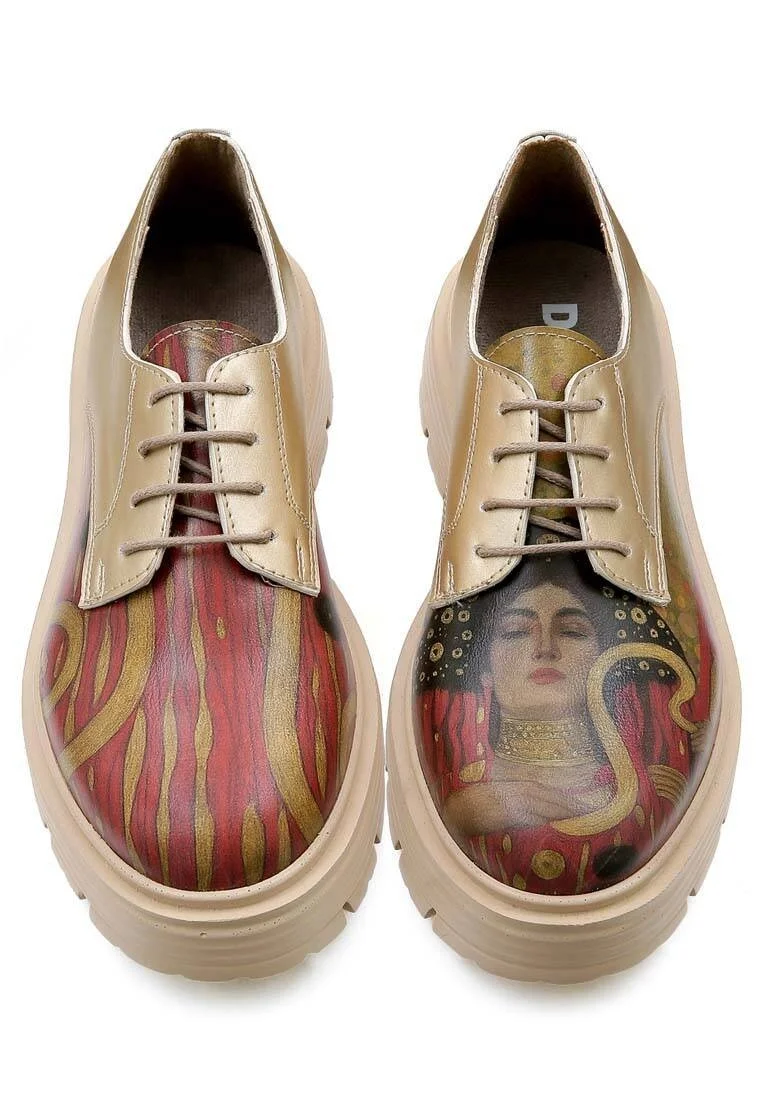 Women Vegan Leather Cream Sneakers - Shine Design