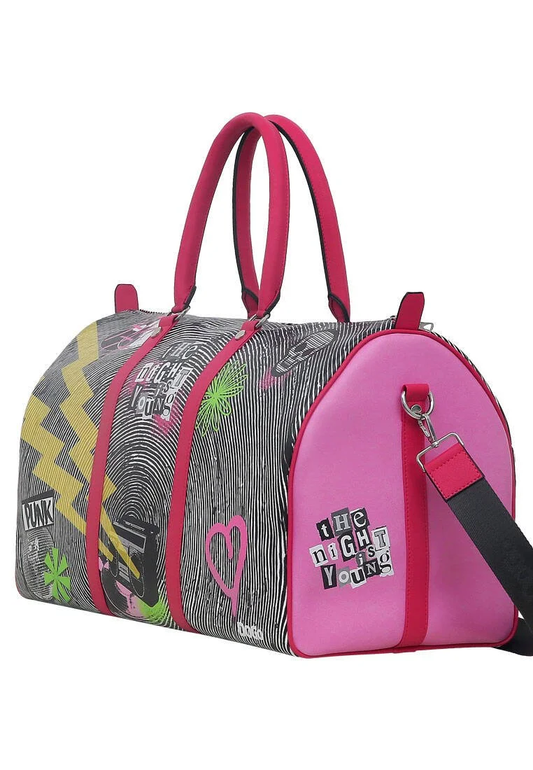 Dogo - Women Vegan Leather Multicolor Duffle Bag - Night Is Young Design (1)