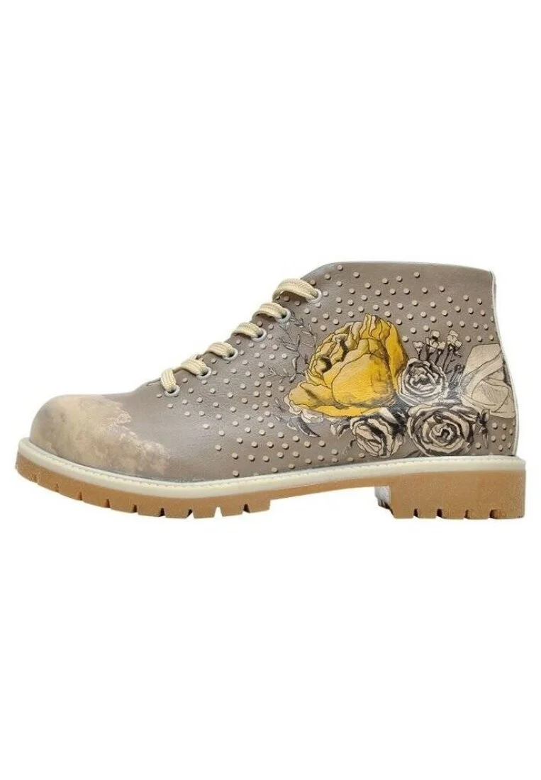 Women Vegan Leather Gray Ankle Boots - Look Gorgeous Design