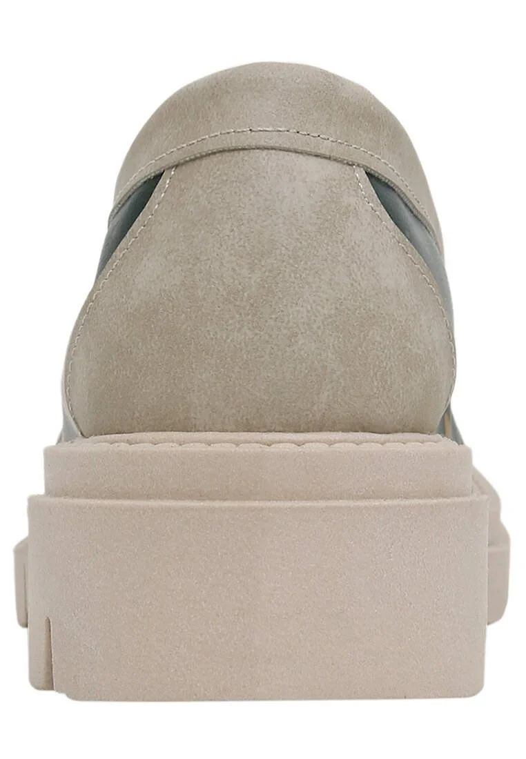 Women Vegan Leather Green Loafers - I Do What I Want Design