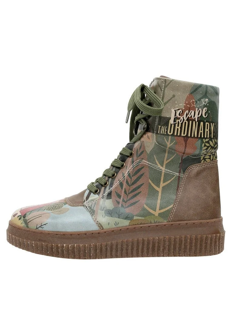 Women Vegan Leather Green Long Boots - Escape the Ordinary Design