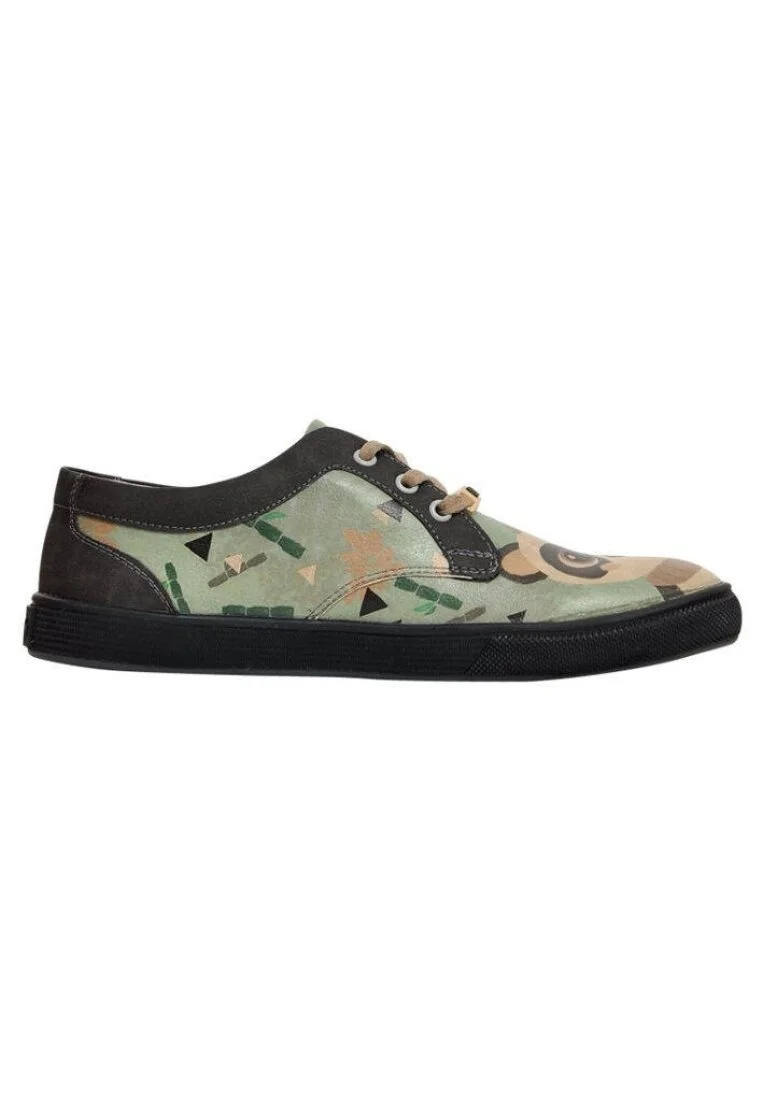 Women Vegan Leather Green Sneakers - Wanna Cuddle Design