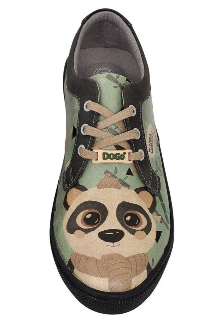 Women Vegan Leather Green Sneakers - Wanna Cuddle Design