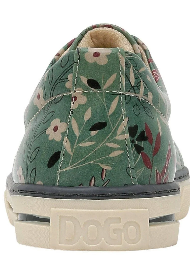 Women Vegan Leather Green Sneakers - Spirit Animal Design