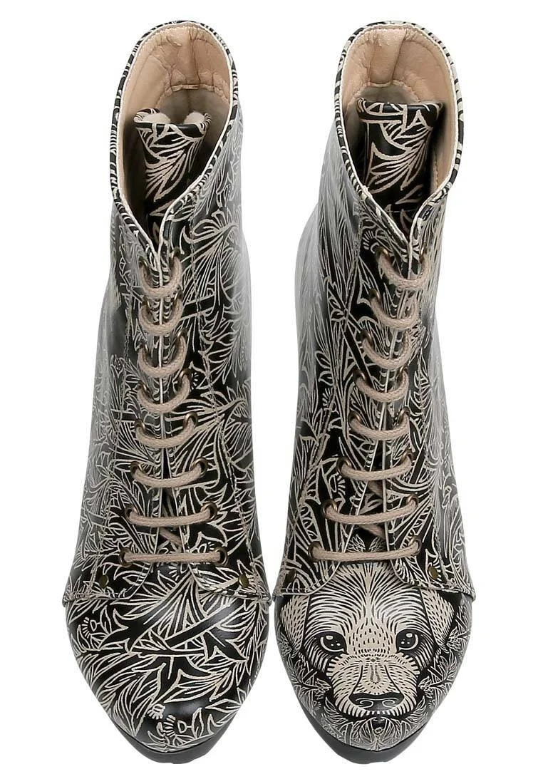 Women Vegan Leather Black High Heel Boots - Good Boy Design