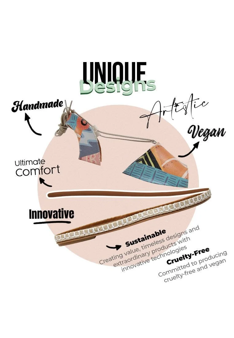 Women Vegan Leather Orange Lace Up Sandals - Welcome to the Tribe Design