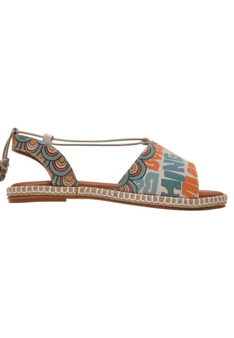 Women Vegan Leather Multicolor Lace Up Sandals - You Look Beautiful Design