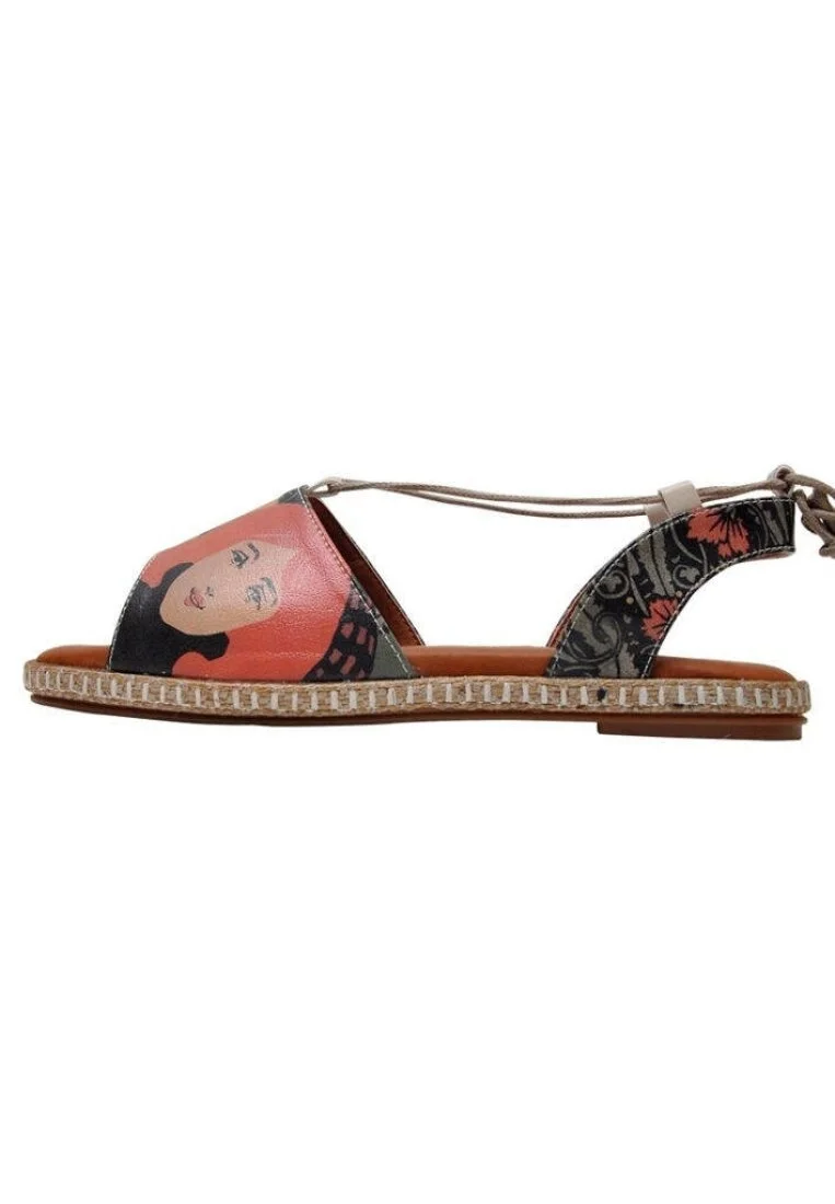 Women Vegan Leather Multicolor Lace Up Sandals - Victor Bicycles Design