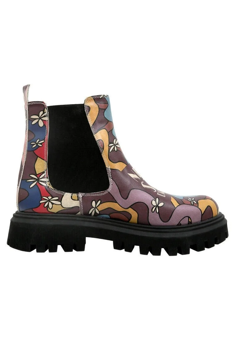Women Vegan Leather Multicolor Long Boots - Never Stop Dreaming Design