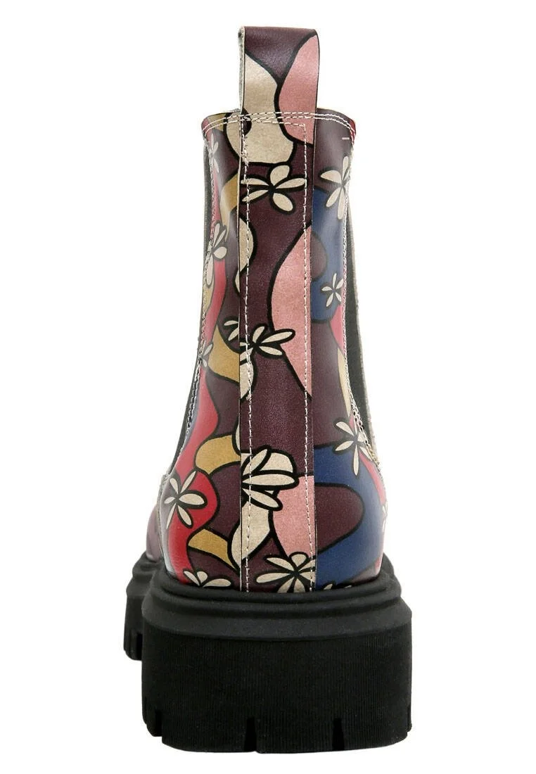 Women Vegan Leather Multicolor Long Boots - Never Stop Dreaming Design