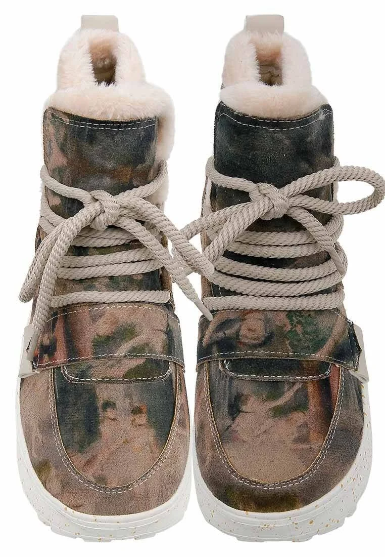Women Vegan Leather Multicolor Boots - Ballerinas Design