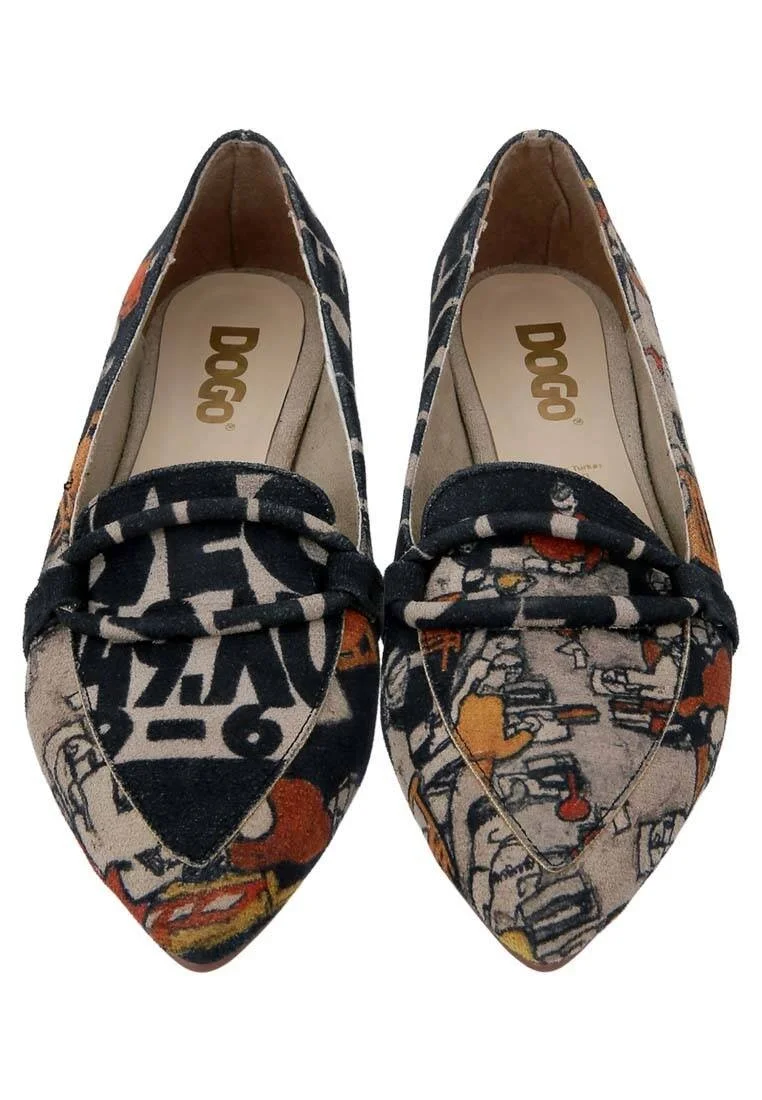 Women Vegan Leather Multicolor Flat Shoes - Supper Design