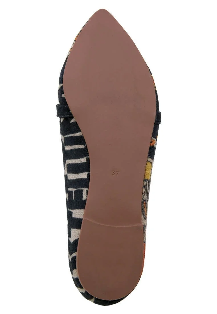 Women Vegan Leather Multicolor Flat Shoes - Supper Design