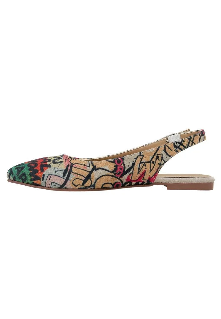 Women Vegan Leather Multicolor Flat Shoes - Warner Bros Wonder Woman Design