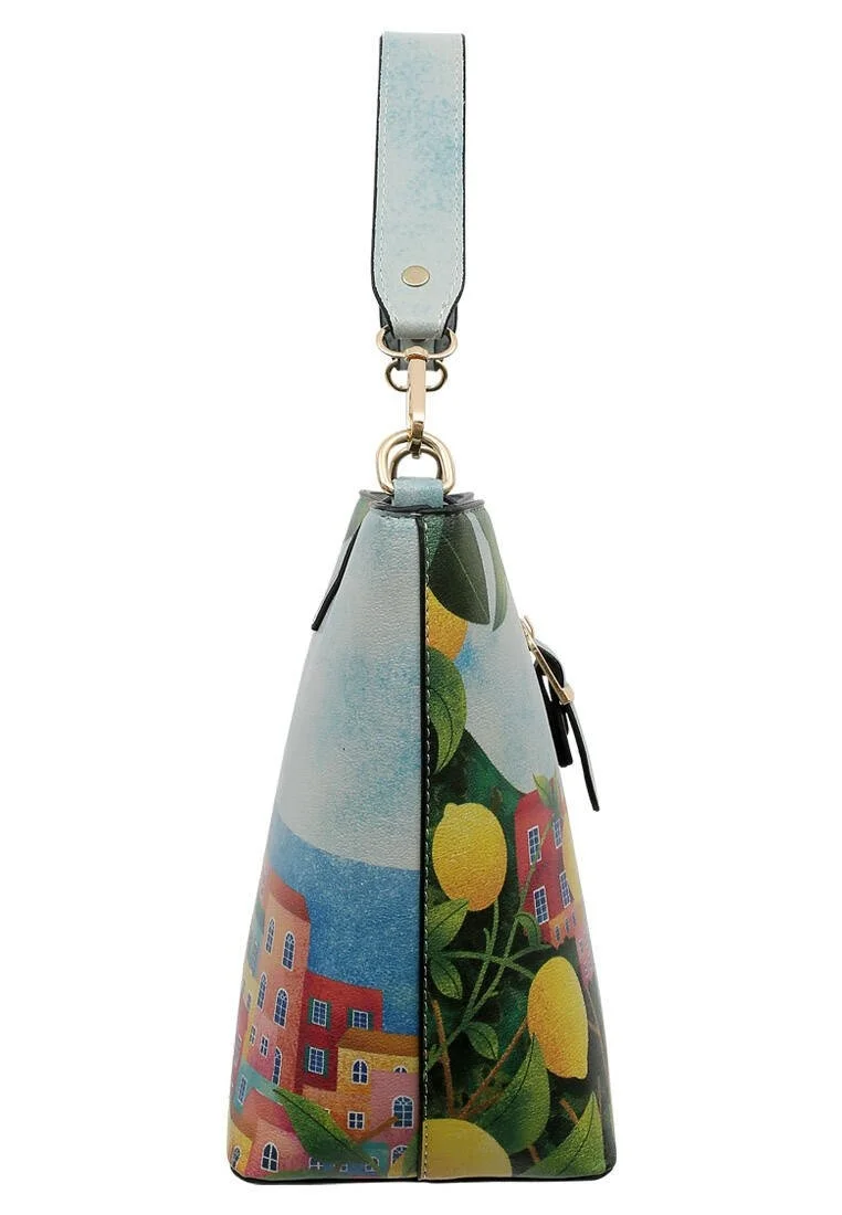 Women Vegan Leather Multicolor Handbag - Positano Design