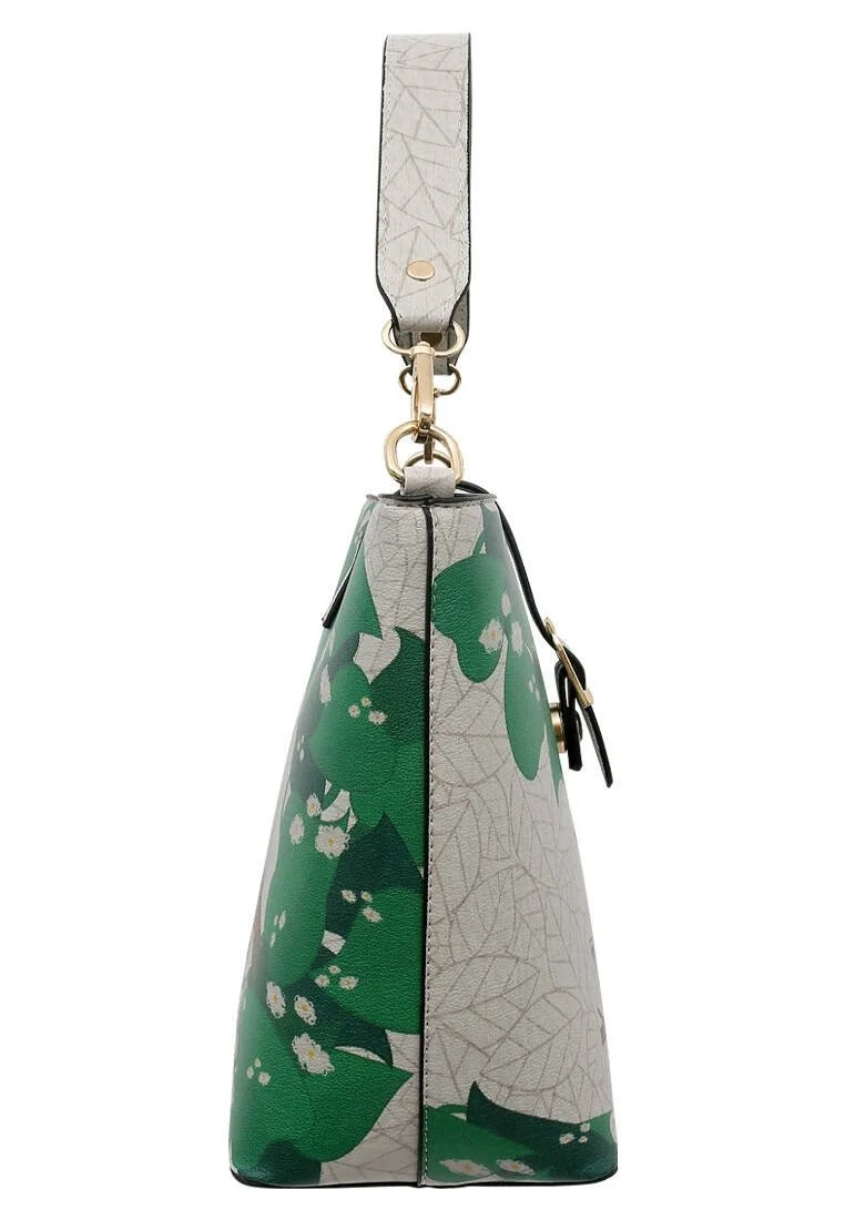 Women Vegan Leather Multicolor Handbag - Restful Raccoon Design