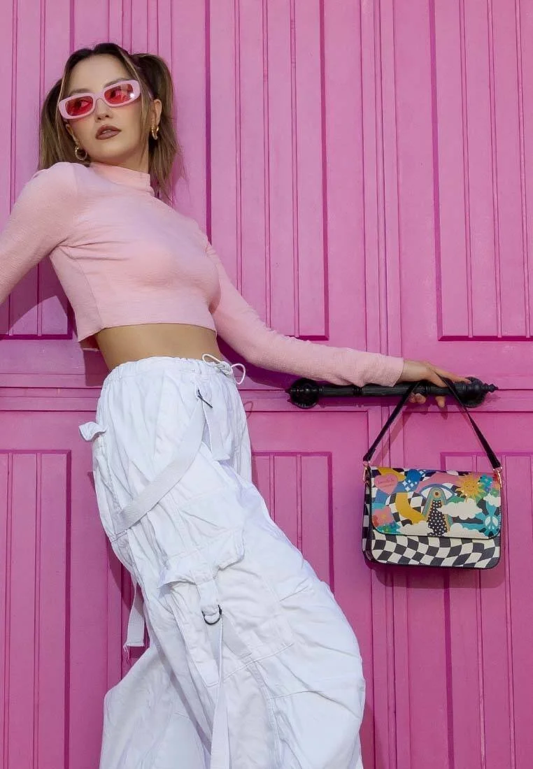 Women Vegan Leather Multicolor Purse - Born to be Awesome Design
