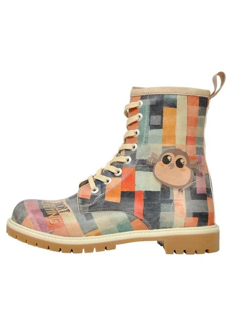 Women Vegan Leather Multicolor Long Boots - Life is Short Design