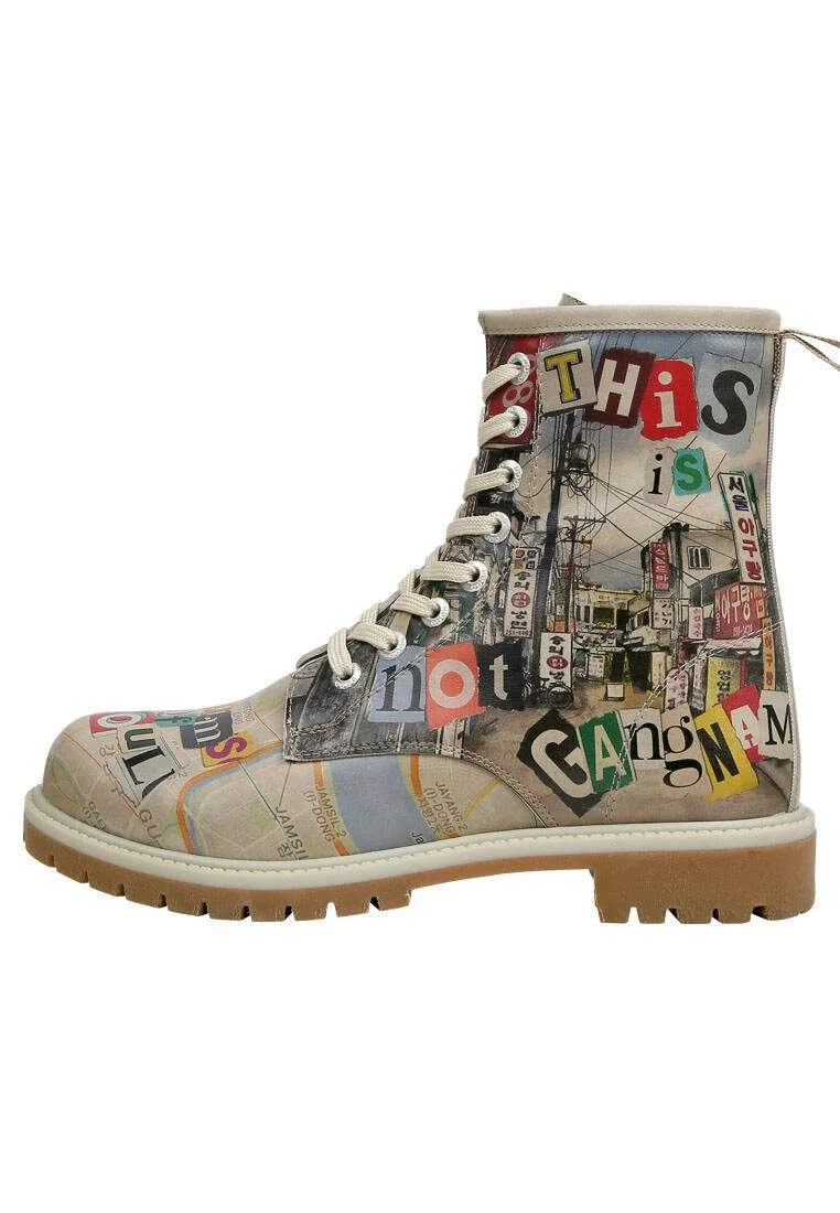 Women Vegan Leather Multicolor Long Boots - Not Gangnam Design