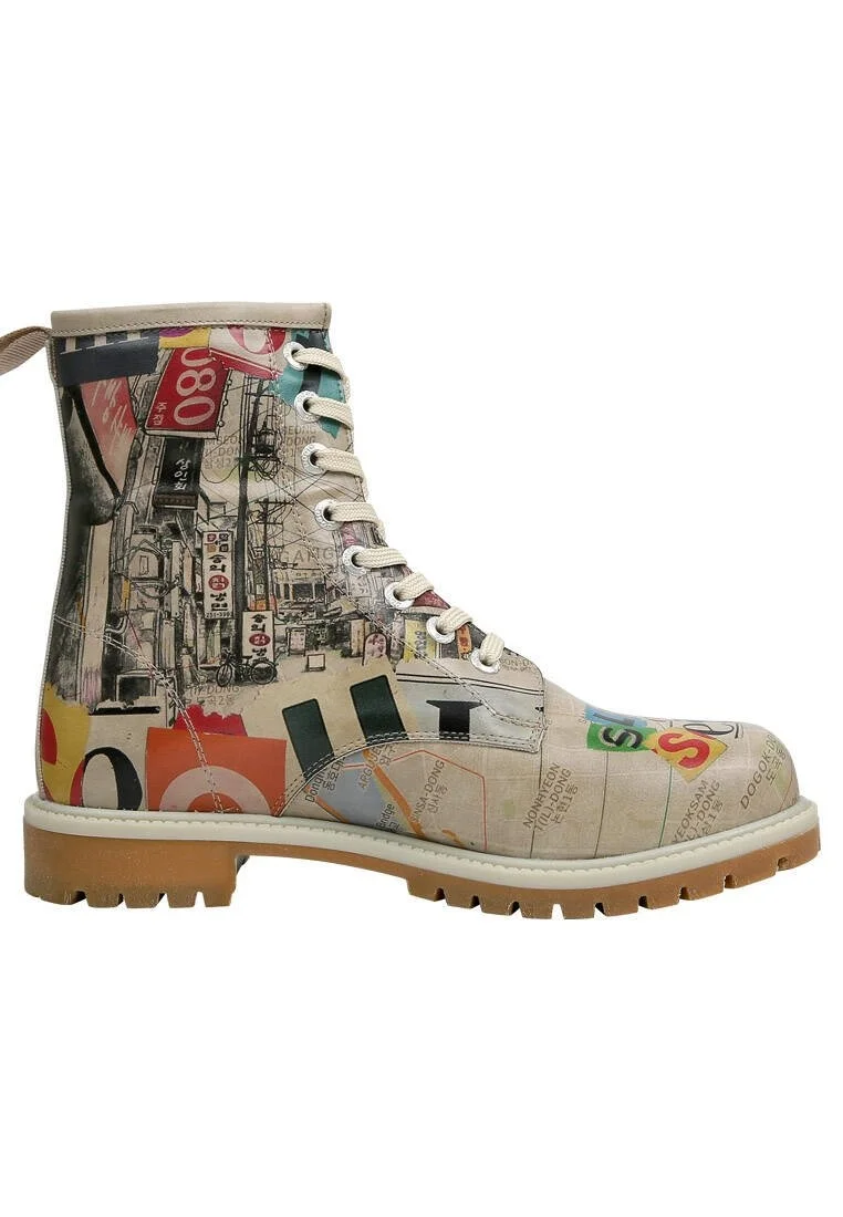 Women Vegan Leather Multicolor Long Boots - Not Gangnam Design