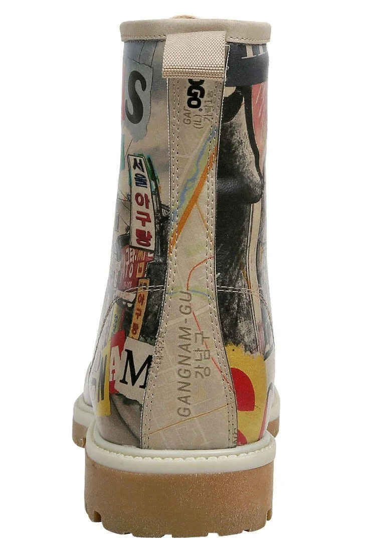 Women Vegan Leather Multicolor Long Boots - Not Gangnam Design