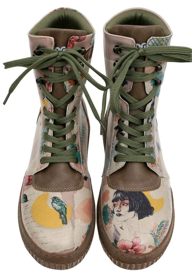 Women Vegan Leather Multicolor Long Boots - Sonnet From Life Design