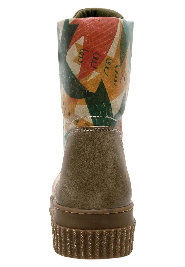 Women Vegan Leather Multicolor Long Boots - Together We Fly Design
