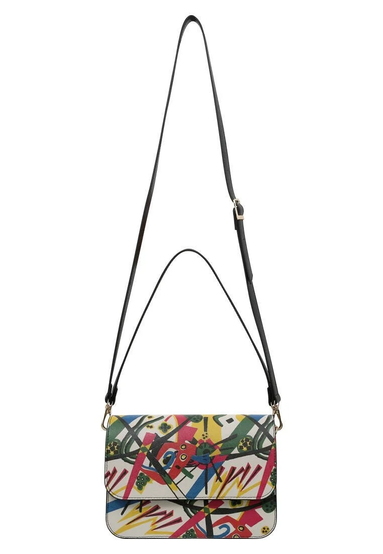 Women Vegan Leather Multicolor Handbag - Beauty in Chaos Design