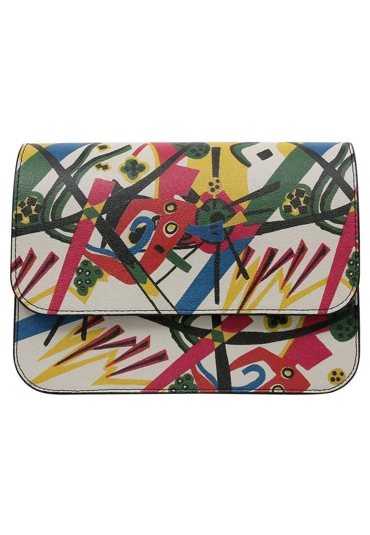 Women Vegan Leather Multicolor Handbag - Beauty in Chaos Design