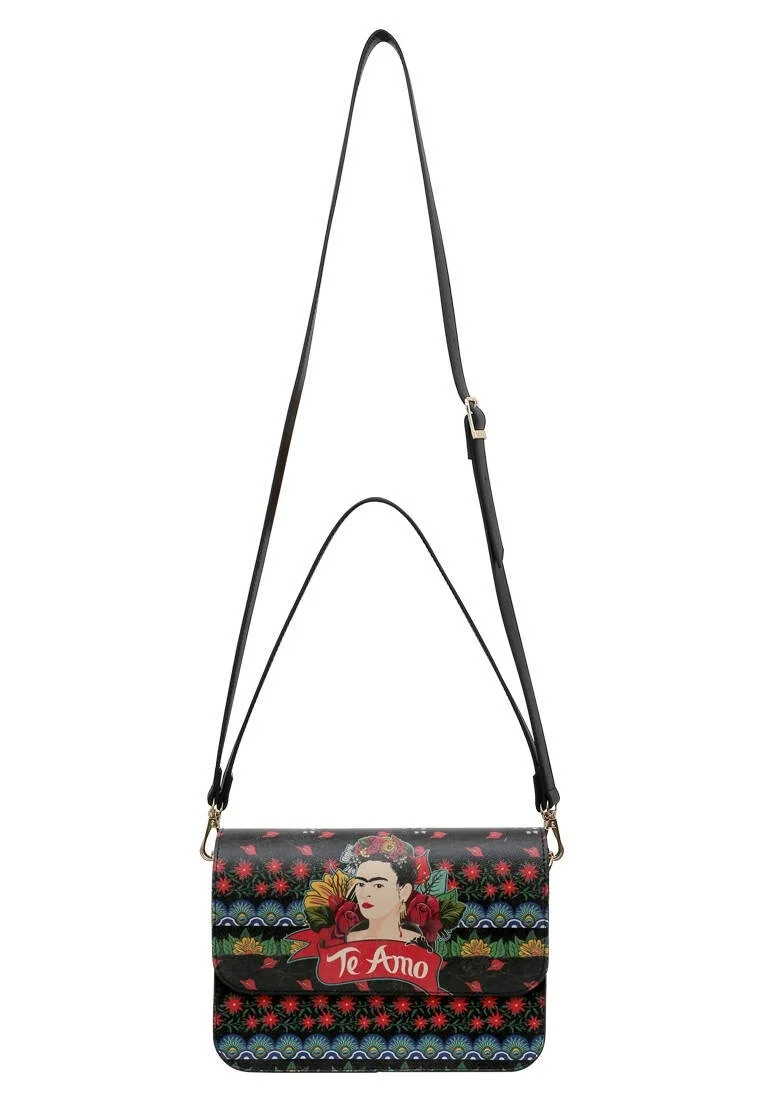 Women Vegan Leather Multicolor Purse - FKL Frida Kahlo Te Amo Design