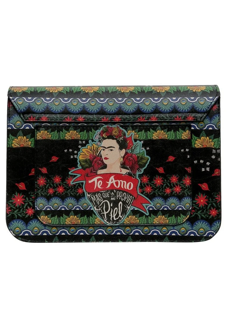 Women Vegan Leather Multicolor Purse - FKL Frida Kahlo Te Amo Design
