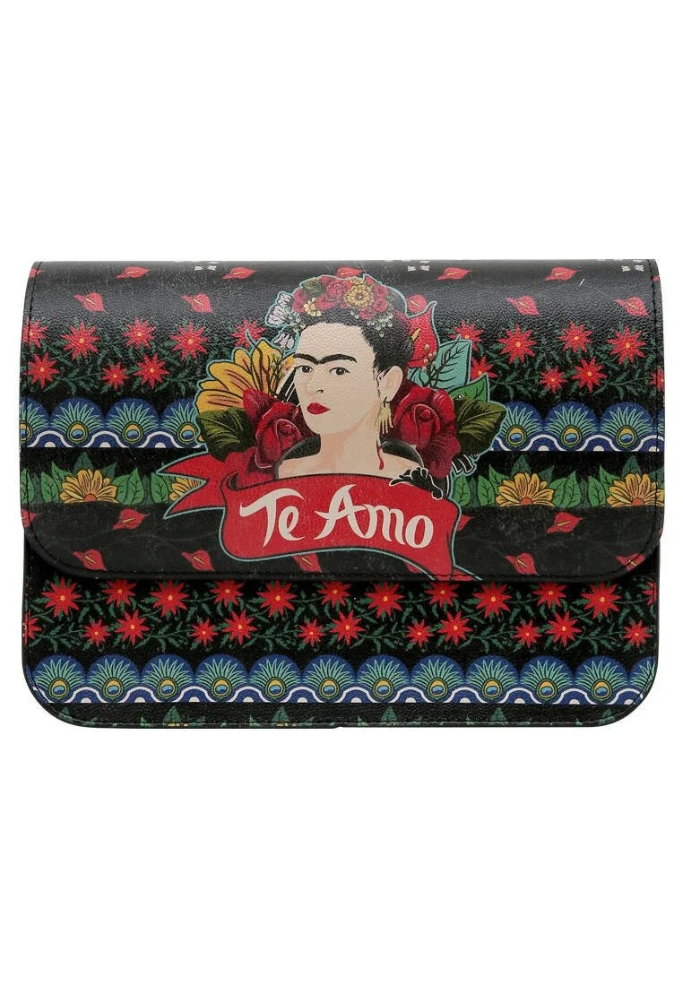 Women Vegan Leather Multicolor Purse - FKL Frida Kahlo Te Amo Design