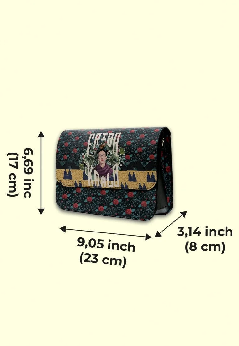 Women Vegan Leather Multicolor Purse - FKL Frida Kahlo Fridas World Design